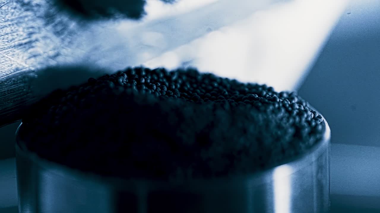 추상적인 파란색 타이 다이와 산업용 매크로