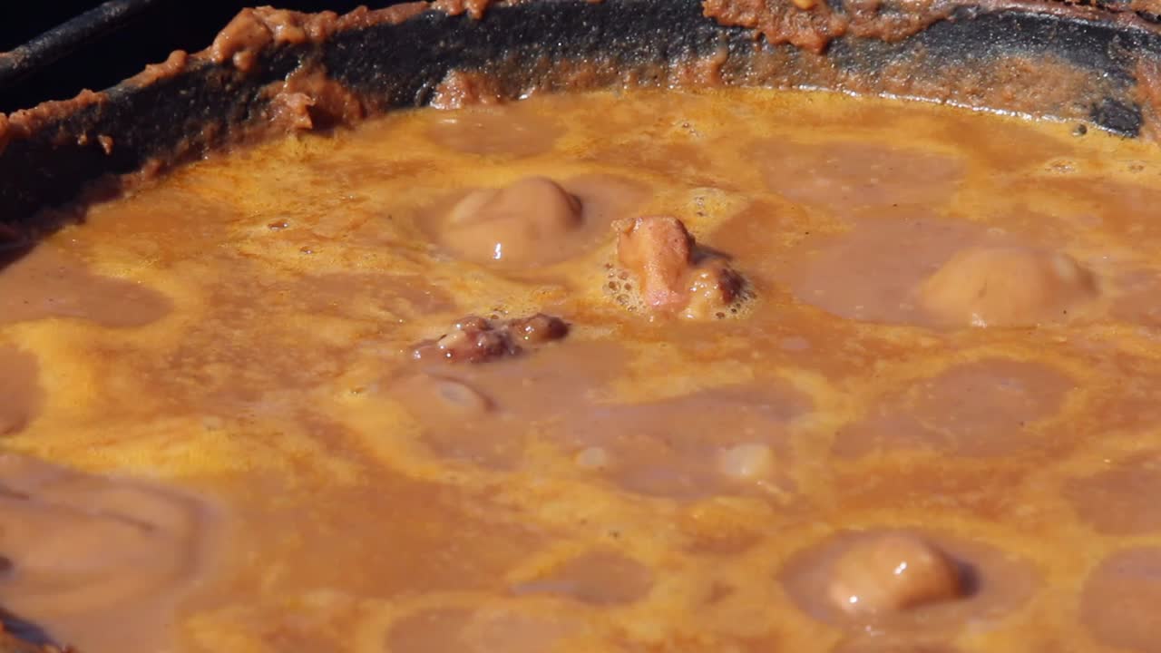 Stew cooking in a pot