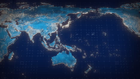 animación del mapa del mundo en 3d