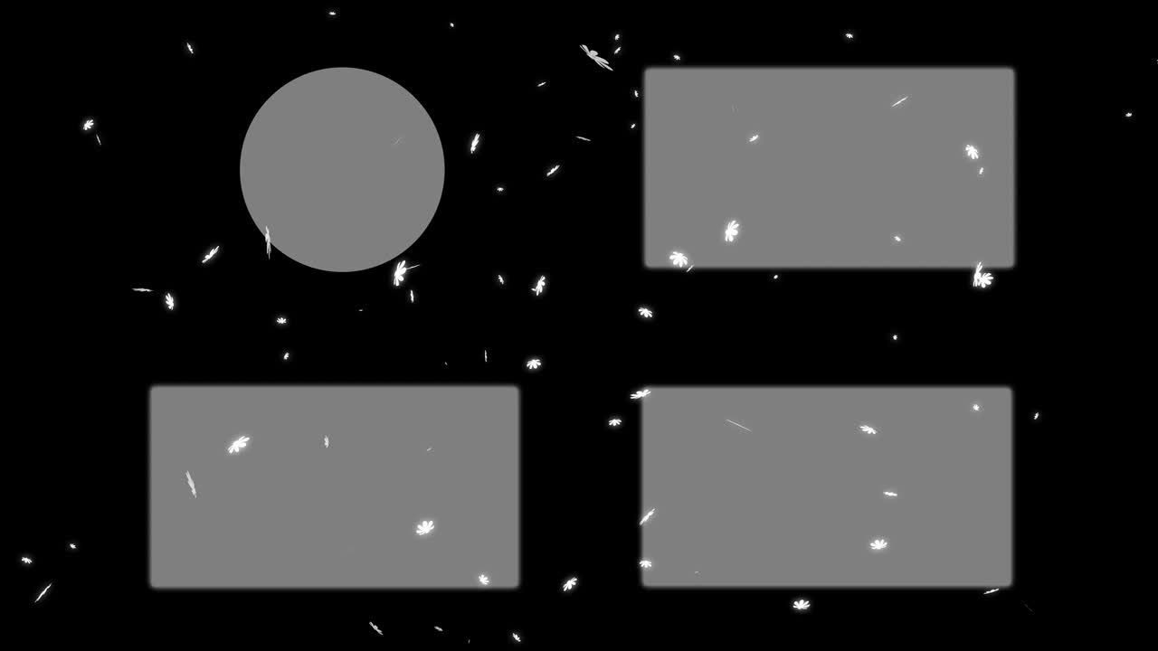 코스모스 꽃 입자 엔드 카드 엔딩 스크린 모션 그래픽