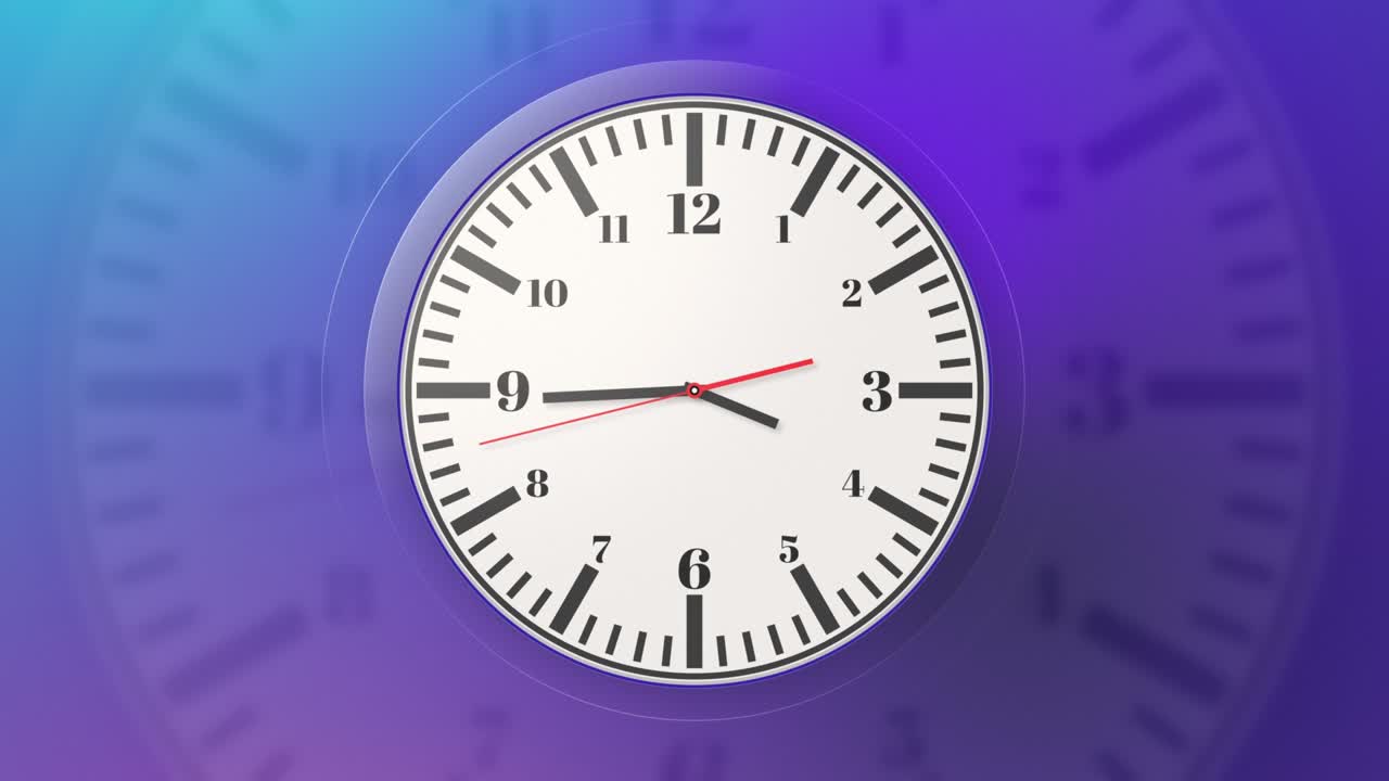 Lancette dell'orologio che girano velocemente, time lapse dell'orologio
