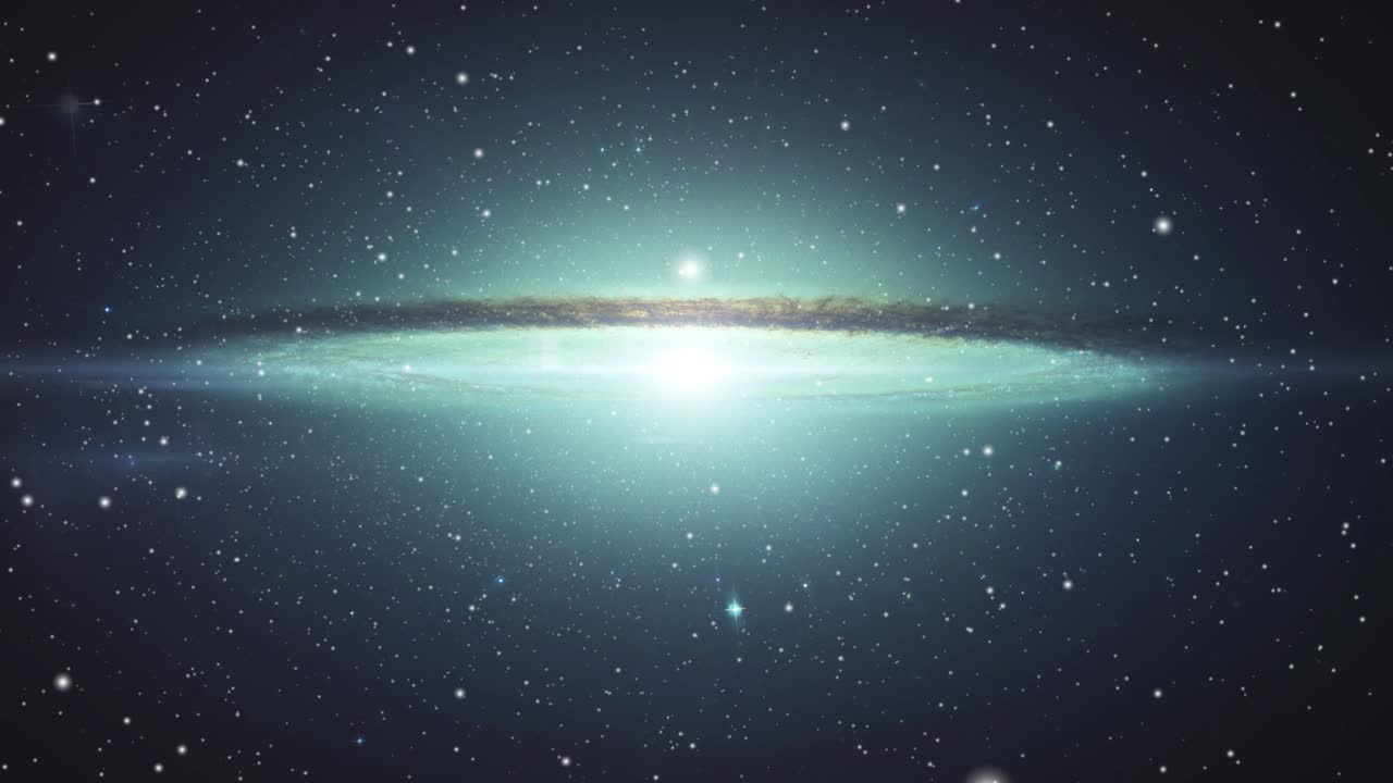 una galaxia circular en medio del universo