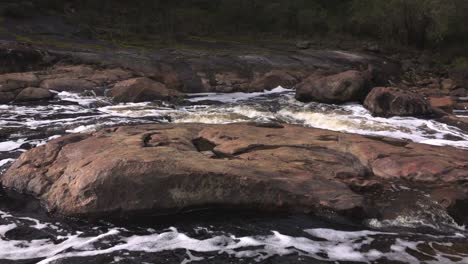 frankland river and circular pool near walpole in western australia which creates a foam due to high levels of saponin