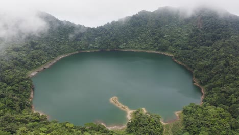 san juan, southern leyte mountain range surrounded to danao lake in the islands of leyte, philippines