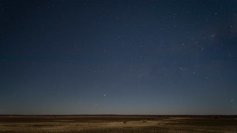 huge astro rotating night sky full of stars over arid kgalagadi park