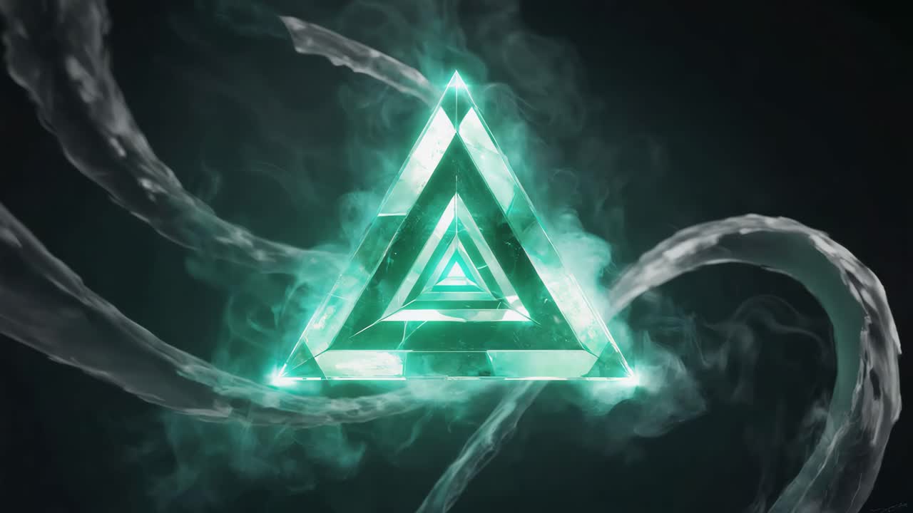 Abstract Glowing Triangle