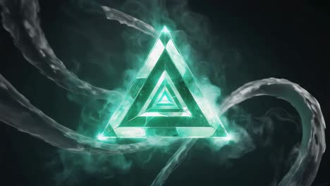 abstract glowing triangle