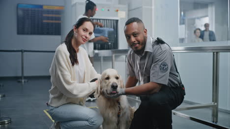 airport security with dog passenger