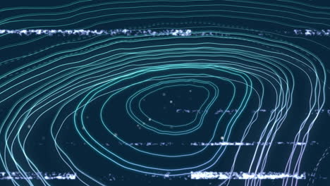 animation of glowing particles and abstract lines forming dynamic wave patterns