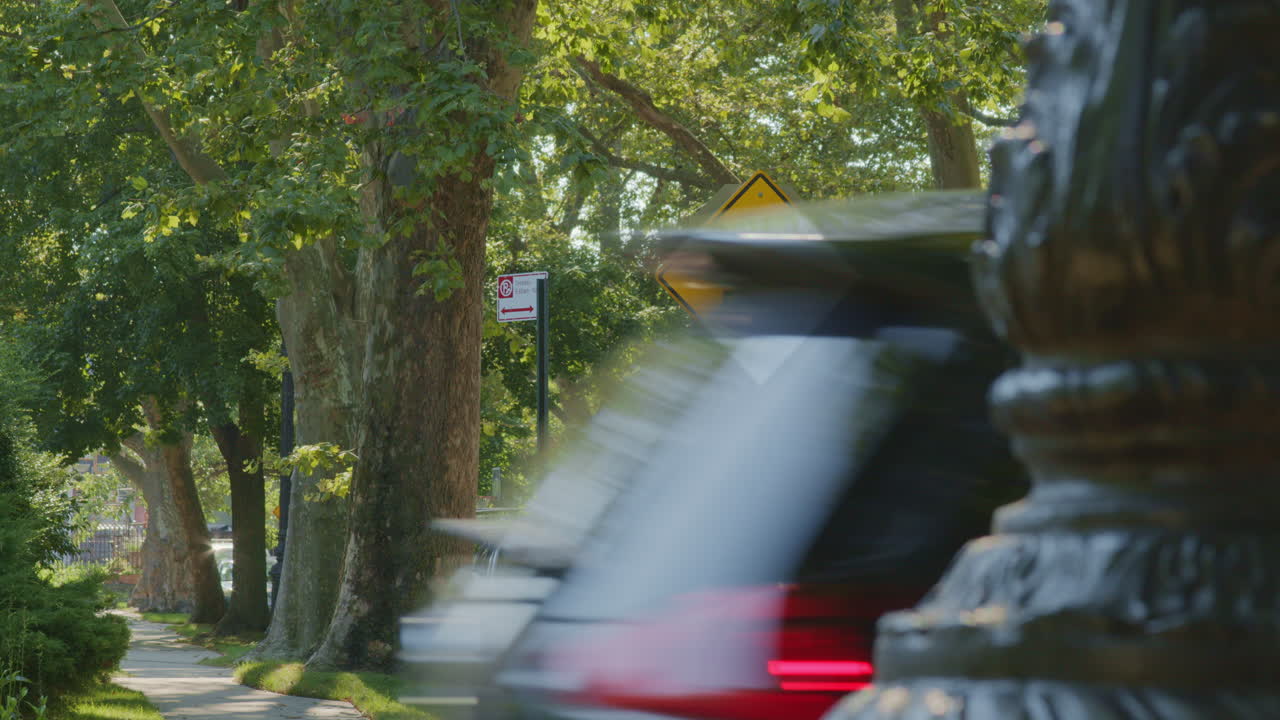 cartel de calle sin salida rodeado de árboles frondosos verdes en la calle suburbana durante el día en brooklyn, nueva york