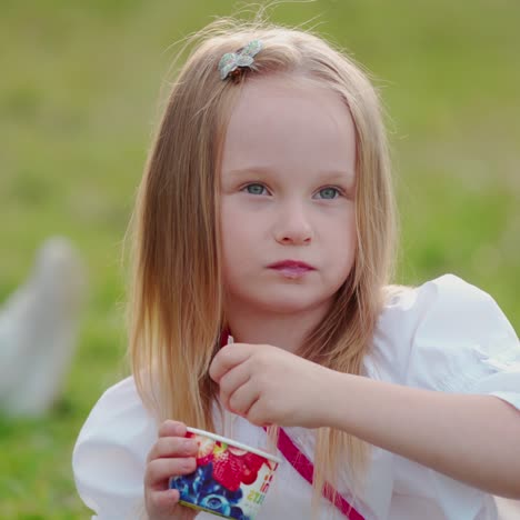 child in park on grass