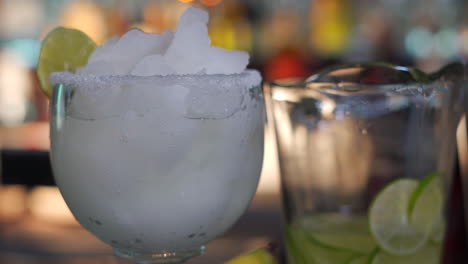 margarita panning down mexican bar