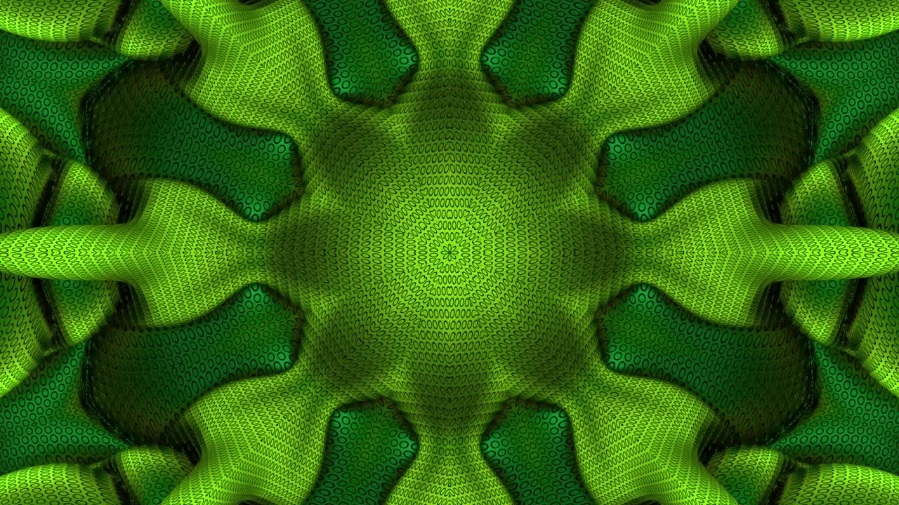 3d en bucle abstracto ornamentado fondo decorativo. hipnótico caleidoscopio de moda.