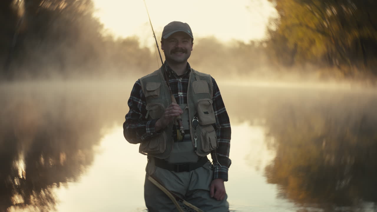 pescador al amanecer