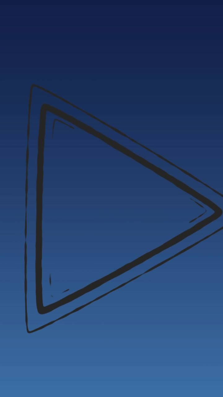Animation of arrow icon over blue background with copy space