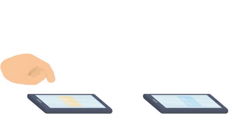 money transfer. animation of e-commerce. cartoon