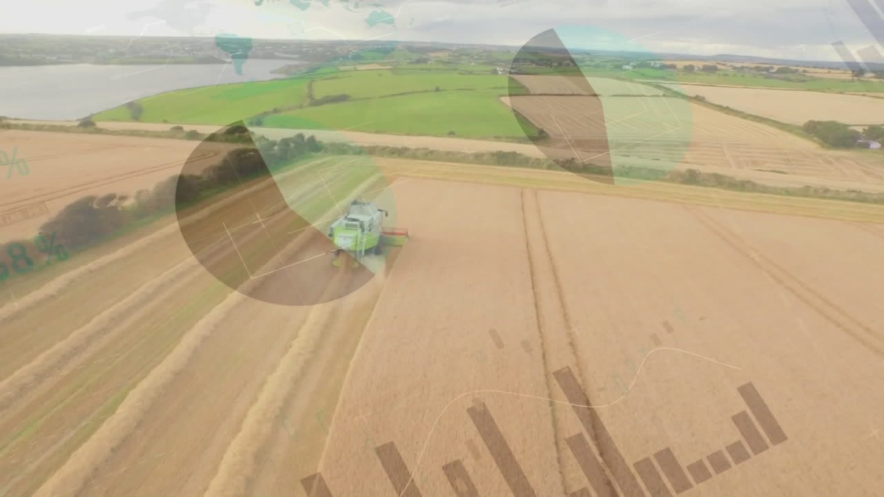 농업 분야에서 금융 데이터 처리의 애니메이션을 결합합니다.