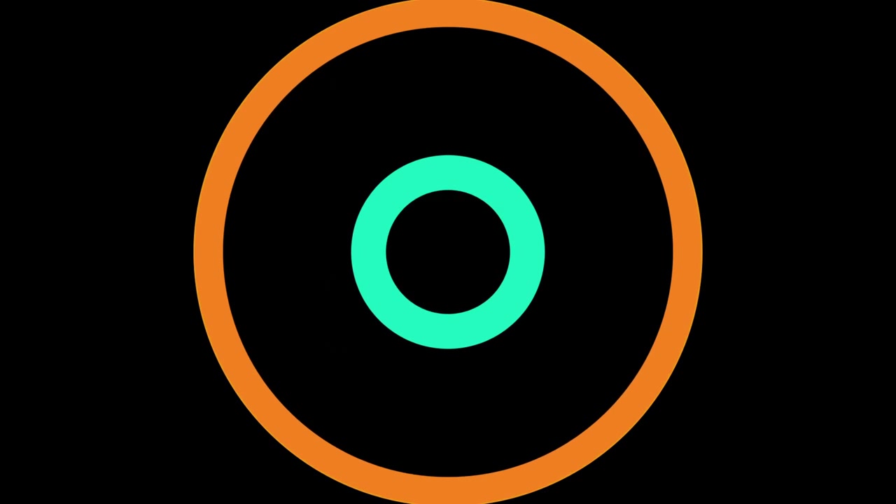 Abstract Motion Graphic Animation of Expanding and Contracting Geometric Circles