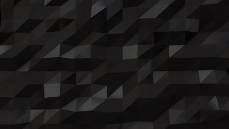 black abstract low poly triangle background