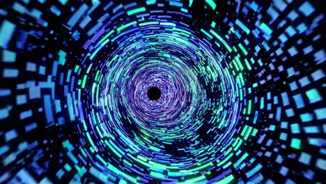 abstract colorful tunnel with geometric patterns