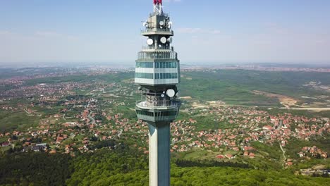 aerial tv tower in nature