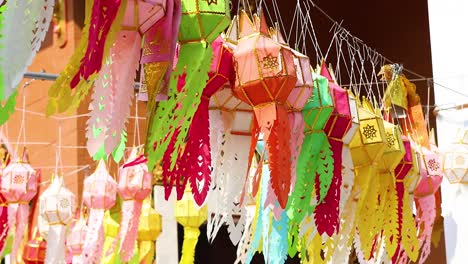 vibrant lanterns moving in a festive atmosphere