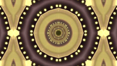 fondo decorativo de neón abstractamente adornado con bucles. caleidoscopio o mandala en 3d.