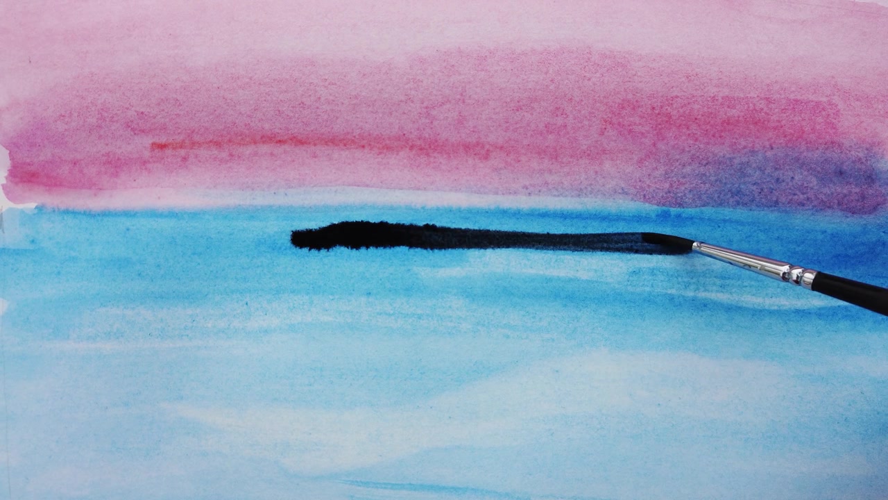Disegno su carta con colori ad acquerello
