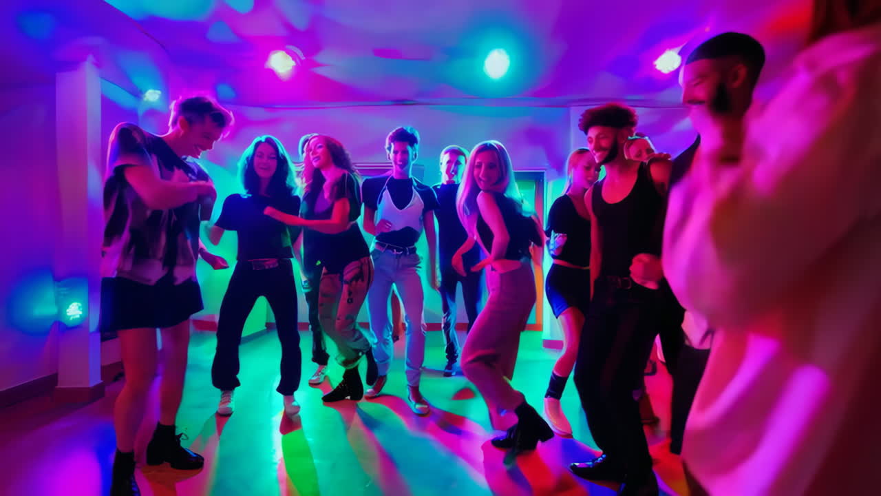 Bir Disko Partisinde Dans Eden Arkadaşlar