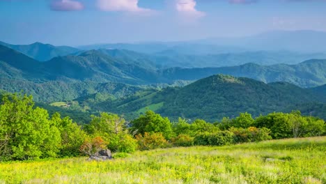 time lapse of peaceful valley in the blue ridge mountains of asheville north carolina