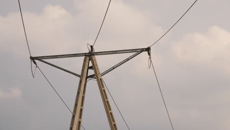 detail shot of a electrical wire tower