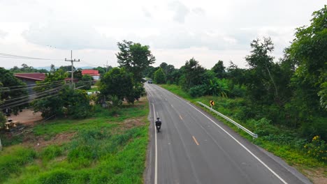 motorcyclist on a country road