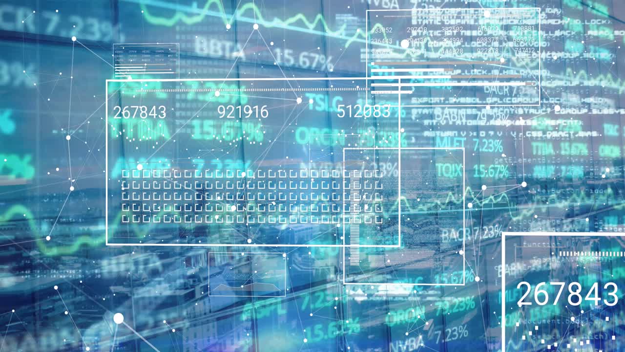 Animasjon av databehandling over vinduer