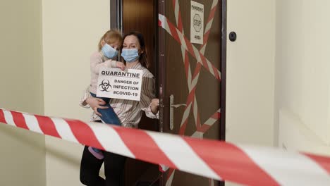 a woman and a child in quarantine during the covid-19 pandemic.