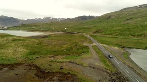 A-small-road-passes-near-high-mountains