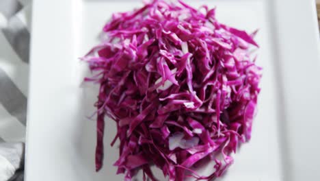 shredded cabbage in plate 4k