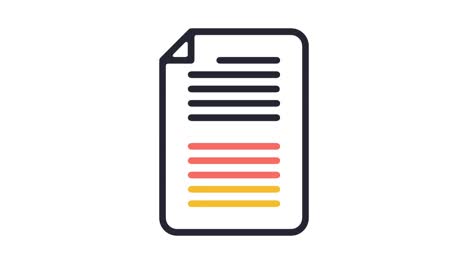 letter of intent line icon animation with alpha