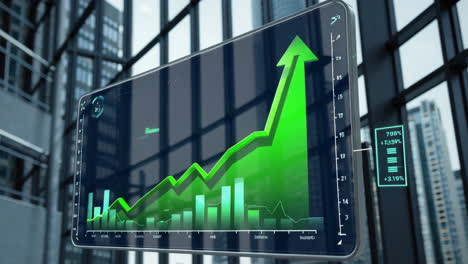 financial data display on a digital interface
