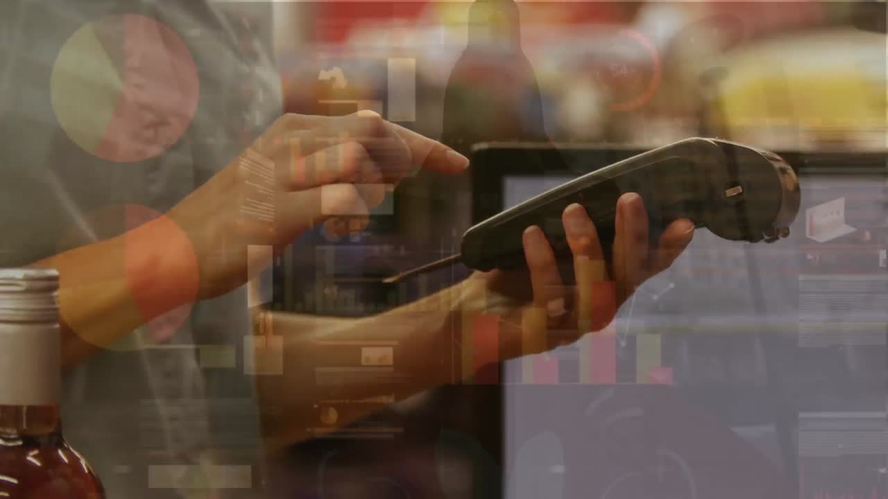 animación del procesamiento de datos estadísticos sobre la sección media de la mujer utilizando una máquina de tarjetas