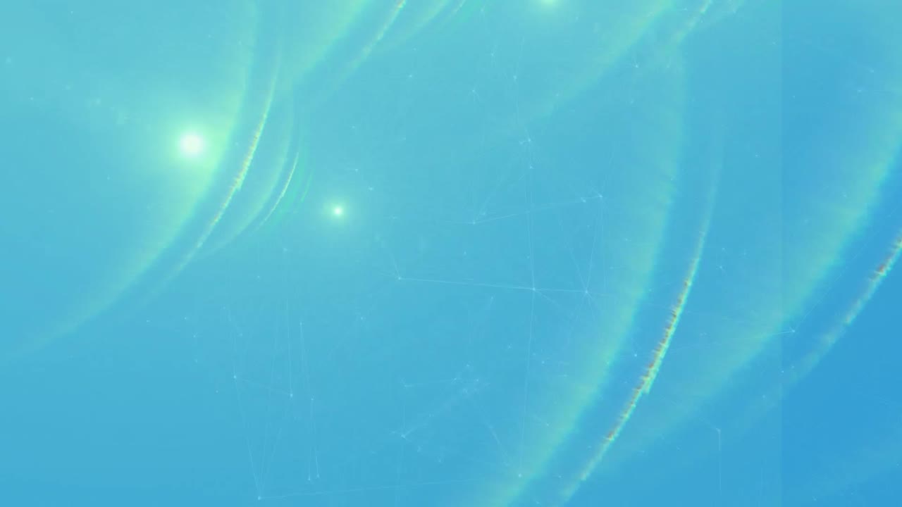 파란색 배경에 빛의 대역을 이동 연결 네트워크의 애니메이션