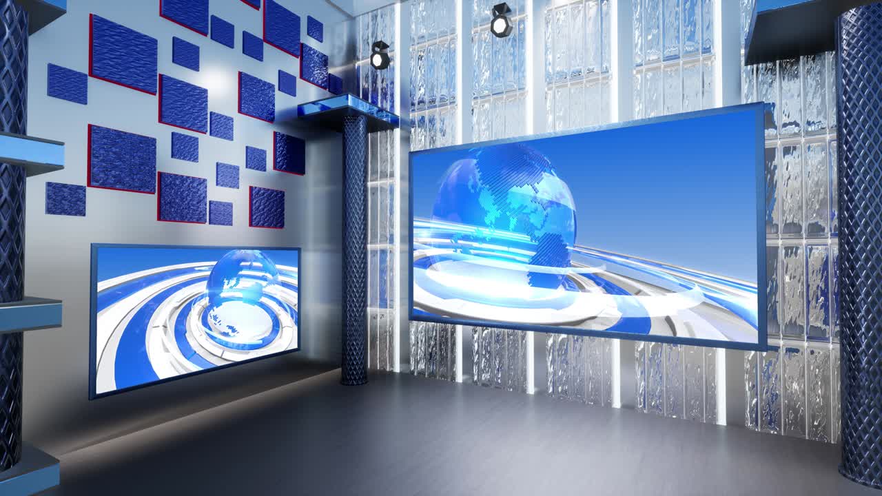 3D 가상 TV 스튜디오 뉴스