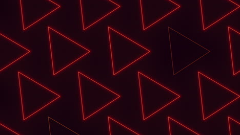 dynamic red neon triangles create eye-catching pattern