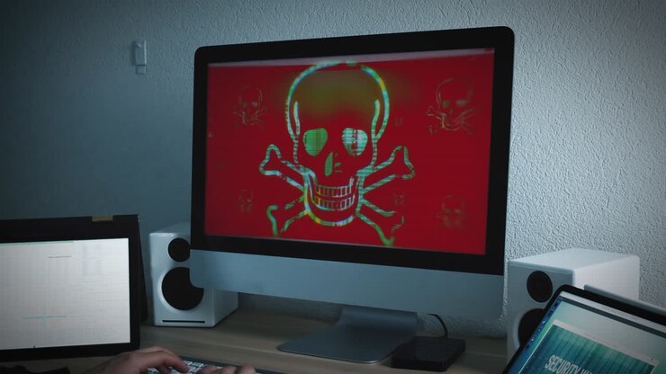 Un hacker programme un virus informatique dangereux