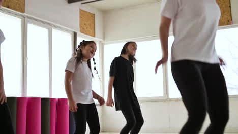 Teacher-and-pupils-in-dance-class