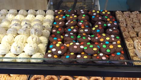 assorted cookies and pastries on display