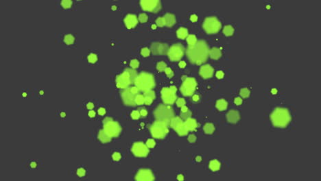 Fly-abstract-green-particles-and-glitters-on-black-gradient