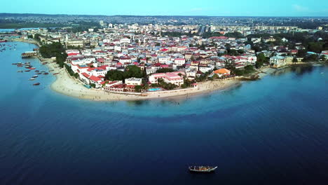 aerial view of stone town, zanzibar, tanzania