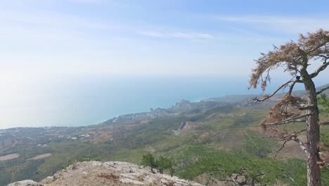 mountain view with coastal scenery