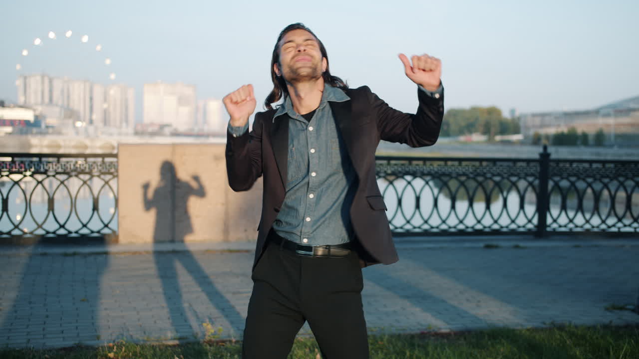 Man Dancing in the City