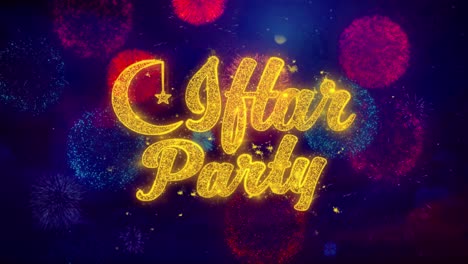 iftar party with fireworks